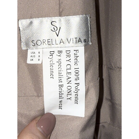 Sorella Vita Style 9088 satin & chiffon floor-length bridesmaid dress Size 6 - Picture 4 of 4